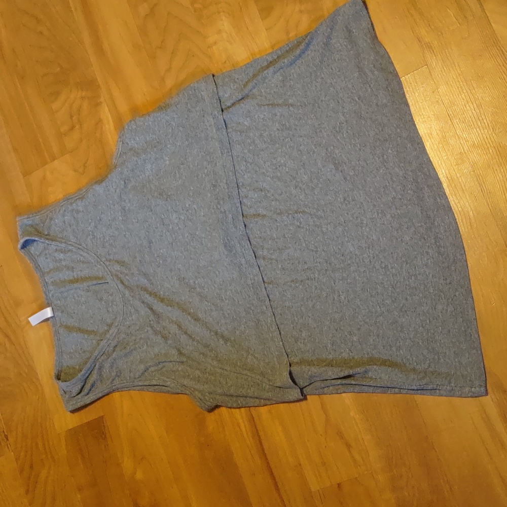 COPY - LATCHED Mama Gray Ribbed Tank Sz 2X